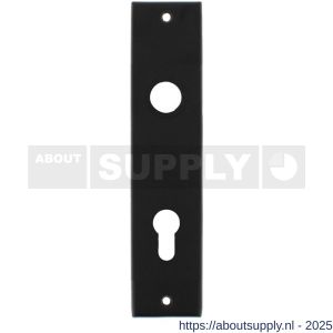 Intersteel 2568 kortschild rechthoekig 181x41x7 mm profielcilindergat 72 mm zwart - S26006766 - afbeelding 1
