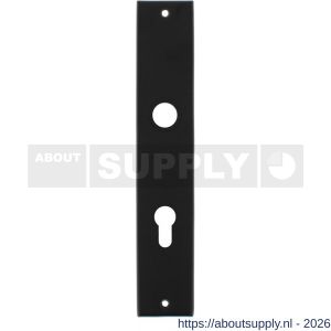 Intersteel 2577 langschild rechthoekig 236x44x6 mm profielcilindergat 72 mm mat zwart - S26006775 - afbeelding 1