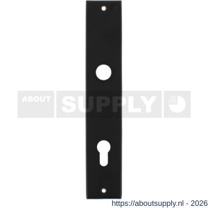 Intersteel 2577 langschild rechthoekig 236x44x6 mm profielcilindergat92 mm mat zwart - S26006776 - afbeelding 1