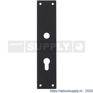 Intersteel 2688 schild renovatie rechthoekig 250x55x2 mm profielcilindergat 72 mm RVS-mat zwart - S26006783 - afbeelding 1