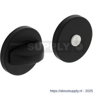 Intersteel Living 3092 WC-sluiting verdekt diameter 50x7 mm met nokken en stift 8x8 mm zwart - S26009165 - afbeelding 1
