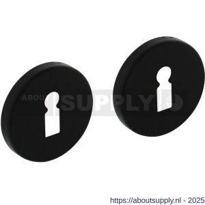 Intersteel Living 3092 sleutelrozetten verdekt diameter 50x7 mm met nokken zwart - S26011141 - afbeelding 1