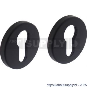 Intersteel Living 3186 cilinderrozetten verdekt diameter 49x7 mm zwart - S26011136 - afbeelding 1