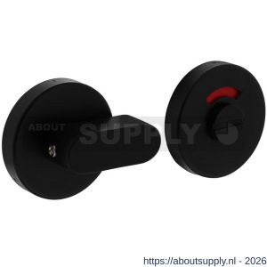 Intersteel Living 3401 WC-sluiting verdekt diameter 53x10 mm met comfortknop en stift 8x8 mm structuur zwart - S26008266 - afbeelding 1