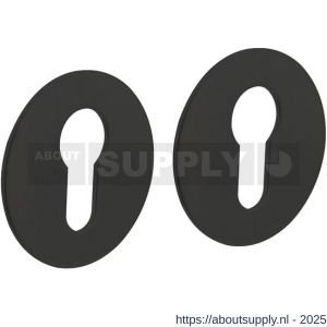 Intersteel Living 3403 cilinderrozetten zelfklevend diameter 55x2 mm structuur zwart - S26011072 - afbeelding 1