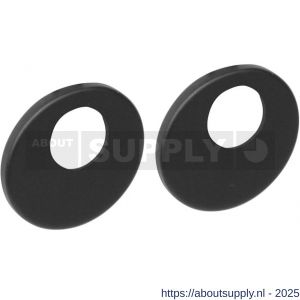 Intersteel 3431 rondcilinderrozetten verdekt diameter 53x5 mm structuur zwart - S26011353 - afbeelding 1