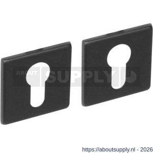 Intersteel Living 3433 cilinderrozetten verdekt 50x50x5 mm structuur zwart - S26011099 - afbeelding 1