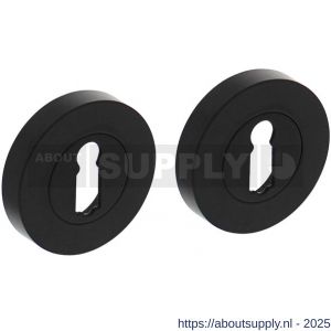 Intersteel Living 3476 sleutelrozetten verdekt diameter 52x10 mm met nokken zwart - S26011007 - afbeelding 1