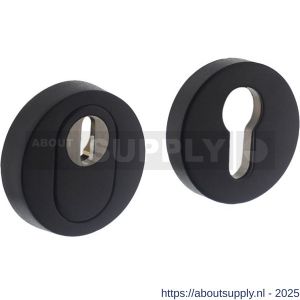 Intersteel Living 3755 SKG3 veiligheidsrozetten rond verdekt diameter 52x12 mm profielcilindergat met kerntrekbeveiliging structuur zwart - S26007704 - afbeelding 1