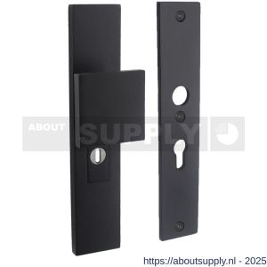 Intersteel 3962 SKG3 veiligheidsschilden rechthoekig 250x50 mm met greep profielcilindergat 55 mm met kerntrekbeveiliging structuur zwart - S26008298 - afbeelding 1