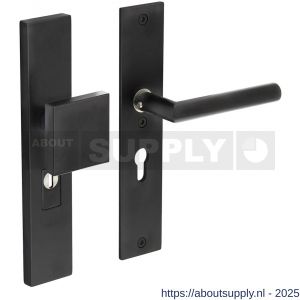 Intersteel Living 3962 SKG3 veiligheidsbeslag rechthoekig 250x50 mm greep-kruk Jura profielcilindergat 55 mm met kerntrekbeveiliging structuur zwart - S26008299 - afbeelding 1