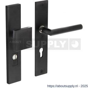 Intersteel Living 3962 SKG3 veiligheidsbeslag rechthoekig 250x50 mm greep-kruk Jura profielcilindergat 72 mm met kerntrekbeveiliging structuur zwart - S26008300 - afbeelding 1