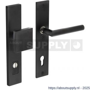 Intersteel Living 3962 SKG3 veiligheidsbeslag rechthoekig 250x50 mm greep-kruk Jura profielcilindergat 92 mm met kerntrekbeveiliging structuur zwart - S26008302 - afbeelding 1