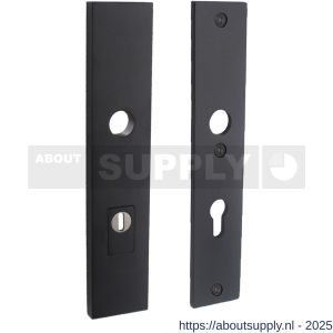 Intersteel 3963 SKG3 veiligheidsschilden rechthoekig 250x50 mm profielcilindergat 72 mm met kerntrekbeveiliging structuur zwart - S26006809 - afbeelding 1