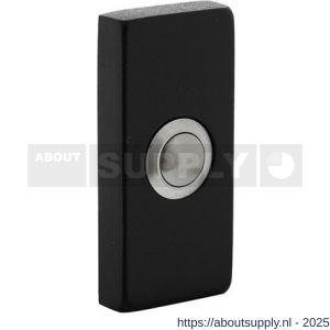 Intersteel Living 3990 beldrukker rechthoekig verdekt 65x30x10 mm RVS zwart - S26008306 - afbeelding 1