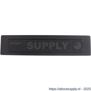 Intersteel Living 4000 briefplaat rechthoekig 340x75 mm met klep-regenrand structuur zwart - S26007308 - afbeelding 1