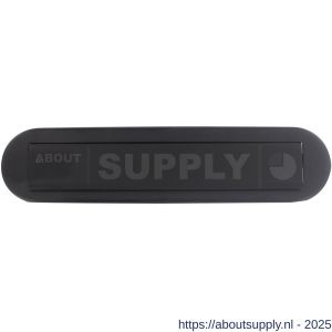 Intersteel Living 4000 briefplaat ovaal 340x80 mm met klep-regenrand structuur zwart - S26007310 - afbeelding 1