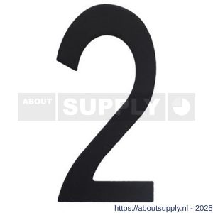 Intersteel Living 4020 huisnummer 2 150 mm RVS-structuur zwart - S26006818 - afbeelding 1