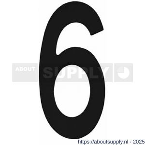 Intersteel Living 4020 huisnummer 6 150 mm RVS-structuur zwart - S26006822 - afbeelding 1