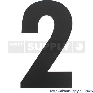 Intersteel Living 4021 huisnummer 2 XL hoogte 300 mm RVS structuur zwart - S26009178 - afbeelding 1