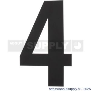 Intersteel Living 4021 huisnummer 4 XL hoogte 300 mm RVS structuur zwart - S26009180 - afbeelding 1