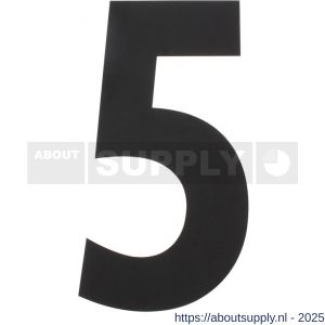 Intersteel Living 4021 huisnummer 5 XL hoogte 300 mm RVS structuur zwart - S26009181 - afbeelding 1