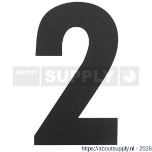 Intersteel Living 4021 huisnummer 2 XXL hoogte 500 mm RVS structuur zwart - S26009188 - afbeelding 1