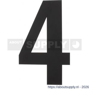 Intersteel Living 4021 huisnummer 4 XXL hoogte 500 mm RVS structuur zwart - S26009190 - afbeelding 1