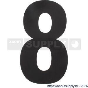 Intersteel Living 4021 huisnummer 8 XXL hoogte 500 mm RVS structuur zwart - S26009194 - afbeelding 1