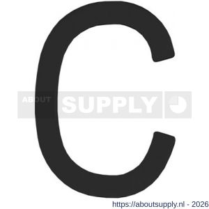 Intersteel Living 4026 huisletter C 100 mm RVS structuur zwart - S26009943 - afbeelding 1