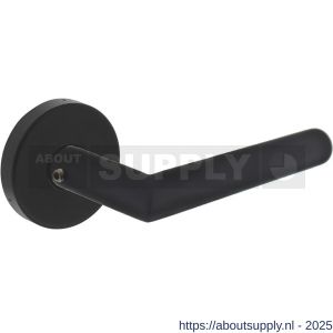 Intersteel Living 4057 set achterdeurbeslag rond deurkruk Jura met massieve rozetten structuur zwart - S26009947 - afbeelding 1