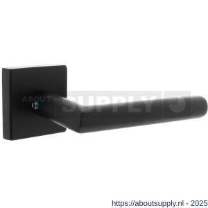 Intersteel Living 4057 set achterdeurbeslag vierkant deurkruk Jura met massieve rozetten structuur zwart - S26009948 - afbeelding 1