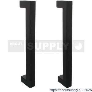 Intersteel Living 4330 deurgrepen per paar vierkant 325x60x25 mm hart op hart 300 mm RVS structuur zwart - S26010331 - afbeelding 1