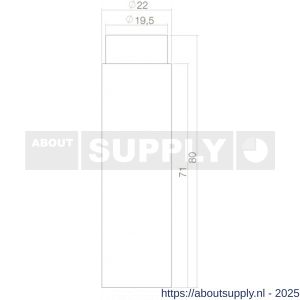 Intersteel Living 4421 deurstop diameter 22x80 mm wandmontage zwart - S26009198 - afbeelding 2