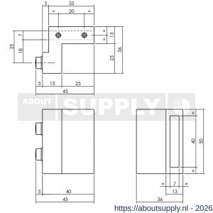 Intersteel Living 4501 set van 2 stoppers voor schuifdeursysteem met bevestiging mat zwart - S26008314 - afbeelding 2