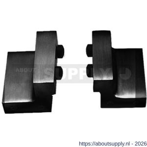 Intersteel Living 4501 set van 2 stoppers voor schuifdeursysteem met bevestiging mat zwart - S26008314 - afbeelding 1