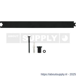 Intersteel Living 4501 tussenrail 45 cm voor schuifdeursysteem inclusief bevestigingsset mat zwart - S26008319 - afbeelding 1