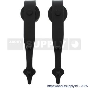 Intersteel Living 4501 set van 2 rollers pijlvorm 290 mm voor schuifdeursysteem 450124 met bevestiging staal mat zwart - S26008334 - afbeelding 1