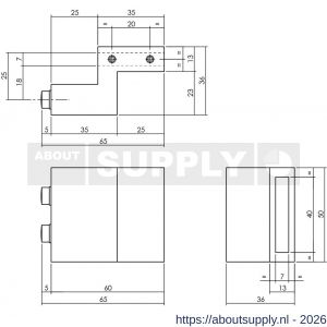 Intersteel 4501 set van 2 stoppers voor UITSLUITEND schuifdeursysteem 450121 mat zwart - S26010334 - afbeelding 2