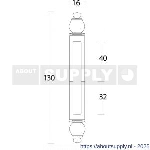Intersteel Living 4540 sierhuls met knop 32x40 mm mat zwart - S26007208 - afbeelding 2