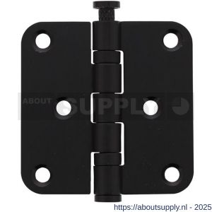 Intersteel Living 4625 kogellagerscharnier afgerond 3 inch 76x76x2.5 mm zwart - S26008337 - afbeelding 1