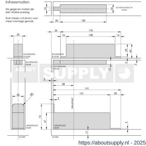 Intersteel Living 4627 taatsscharnier 158x47x33 mm voor houten deuren afdekkappen zwart - S26009206 - afbeelding 2