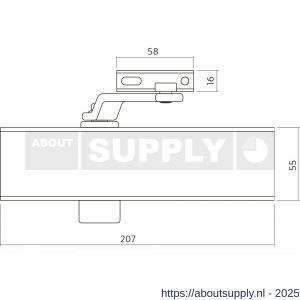 Intersteel Living 4801 deurdranger 120 met schaararm 207x55x40 mm zwart - S26007234 - afbeelding 2
