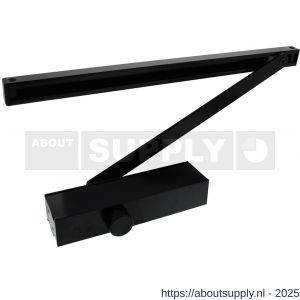 Intersteel Living 4801 deurdranger 124 met glijarm 207x55x40 mm zwart - S26008339 - afbeelding 1