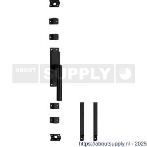 Intersteel Living 5620 set kruk-espagnolet rechts Hoek 90 graden diameter 19 mm incl stangenset 2x 1245 mm RVS zwart - S26010120 - afbeelding 1