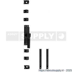 Intersteel Living 5620 set kruk-espagnolet rechts L-recht incl stangenset 2x 1245 mm RVS zwart - S26010122 - afbeelding 1