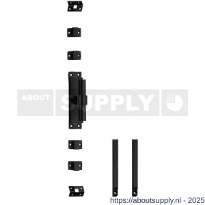 Intersteel Living 5620 set kruk-espagnolet rechts T-recht incl stangenset 2x 1245 mm RVS zwart - S26010124 - afbeelding 1