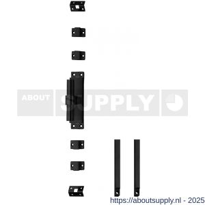 Intersteel Living 5620 set kruk-espagnolet links T-recht met stangenset 2x 1245 mm RVS zwart - S26010125 - afbeelding 1