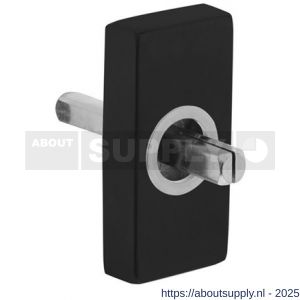 Intersteel 6050 basisplaat rechthoekig voor raamkruk hals diameter 16 mm insteeklengte stift 7x35 mm RVS zwart - S26008340 - afbeelding 1
