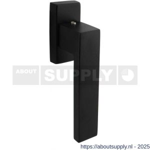 Intersteel Living 6156 raamkruk Amsterdam op stalen rechthoekige rozet stift 7x35 mm RVS structuur zwart - S26010337 - afbeelding 1